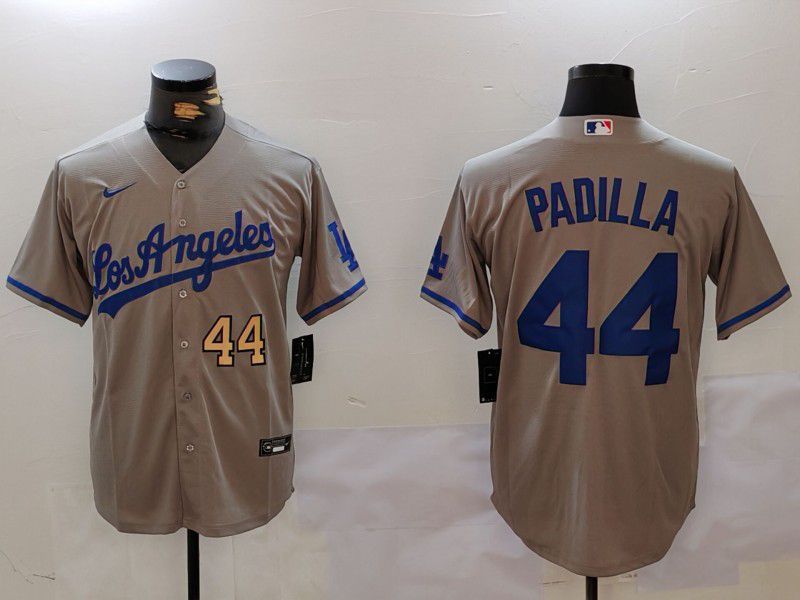 Men Los Angeles Dodgers #44 Padilla Grey Game 2024 Nike MLB Jersey style 2